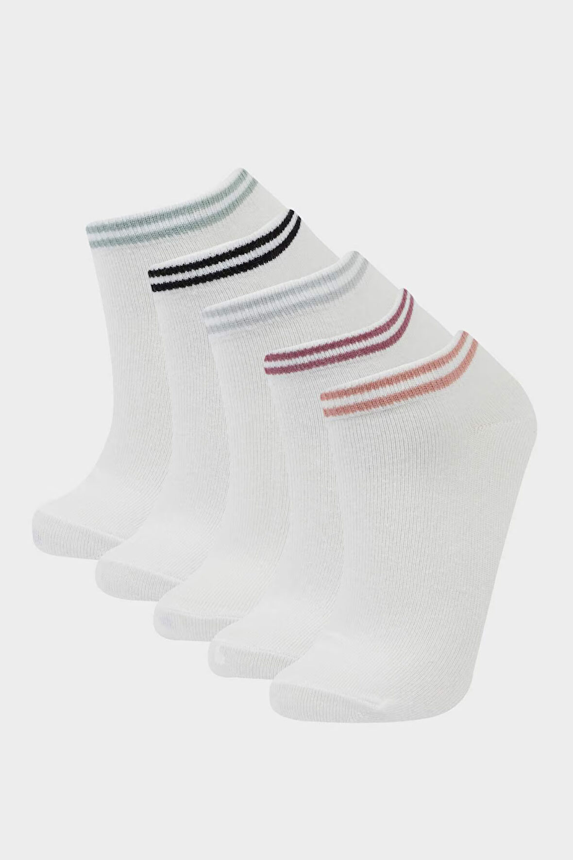 Kadın 5'li Pamuklu Patik Çorap