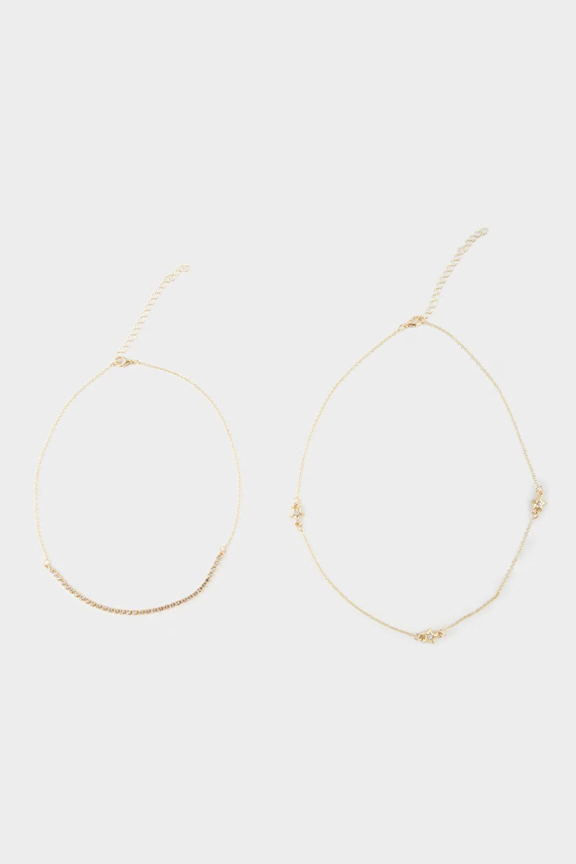 Kadın 2'li Gold Kolye