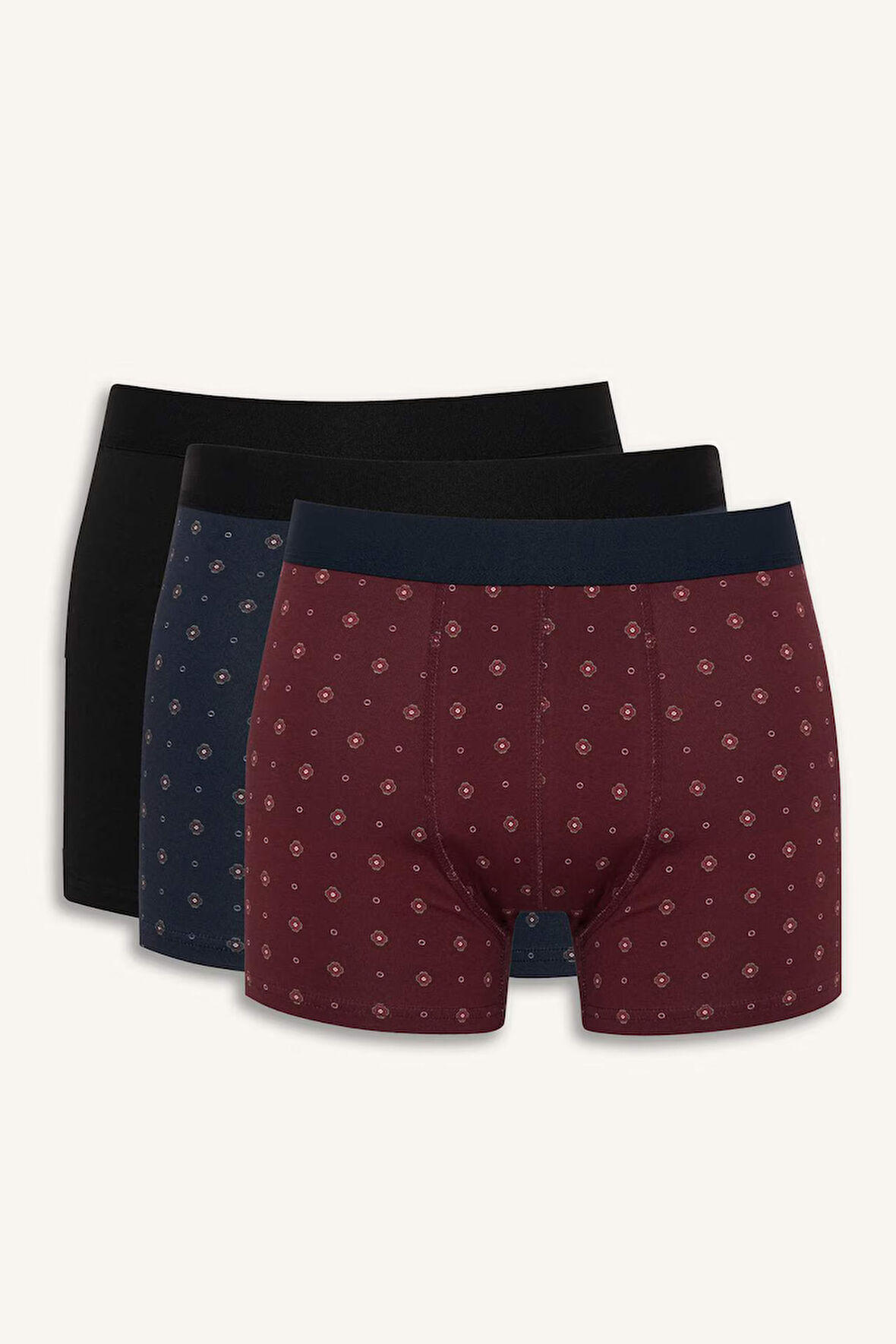 Regular Fit Puantiye 3'lü Boxer