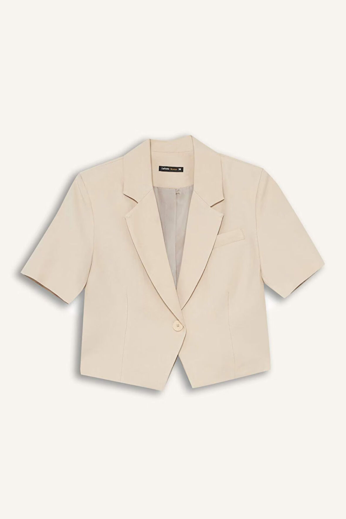 Cropped Fit Ceket Yaka Blazer Ceket