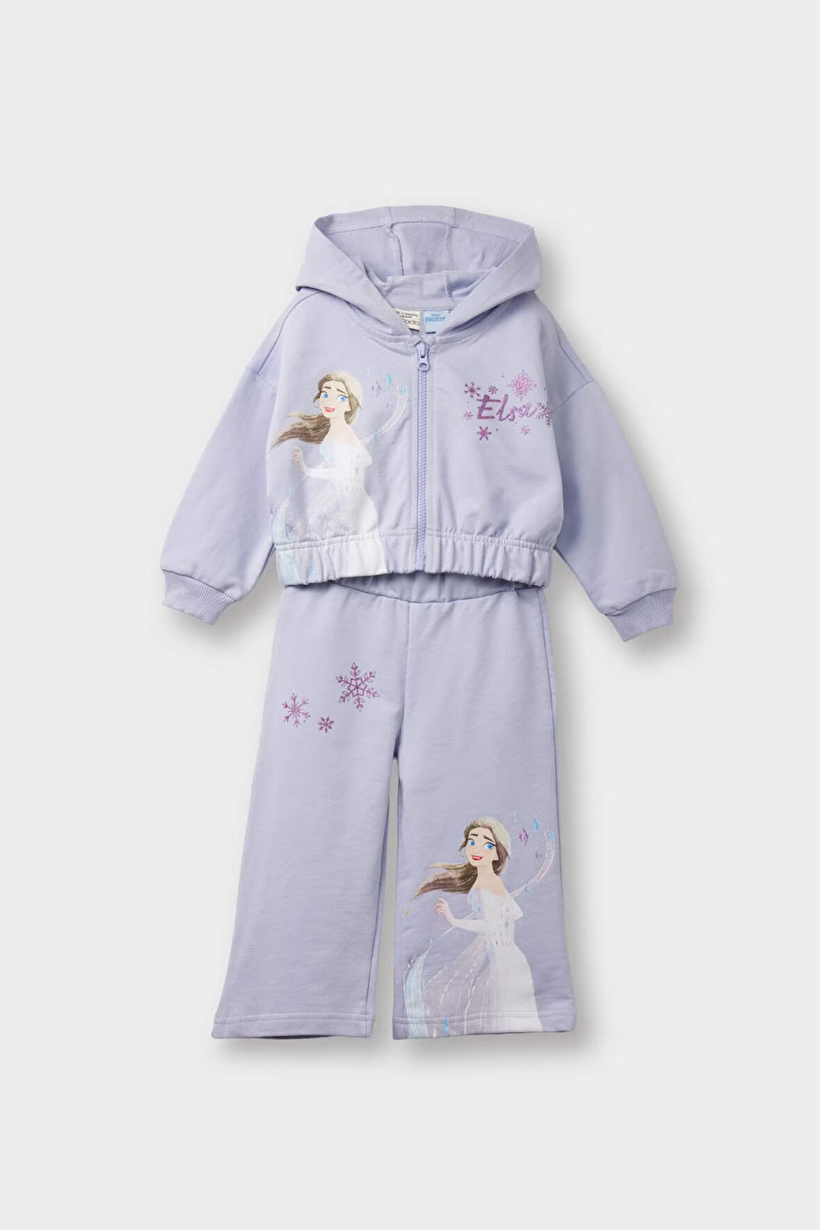 Kız Bebek Frozen 2'li Takım Kapüşonlu Sweatshirt Eşofman Altı