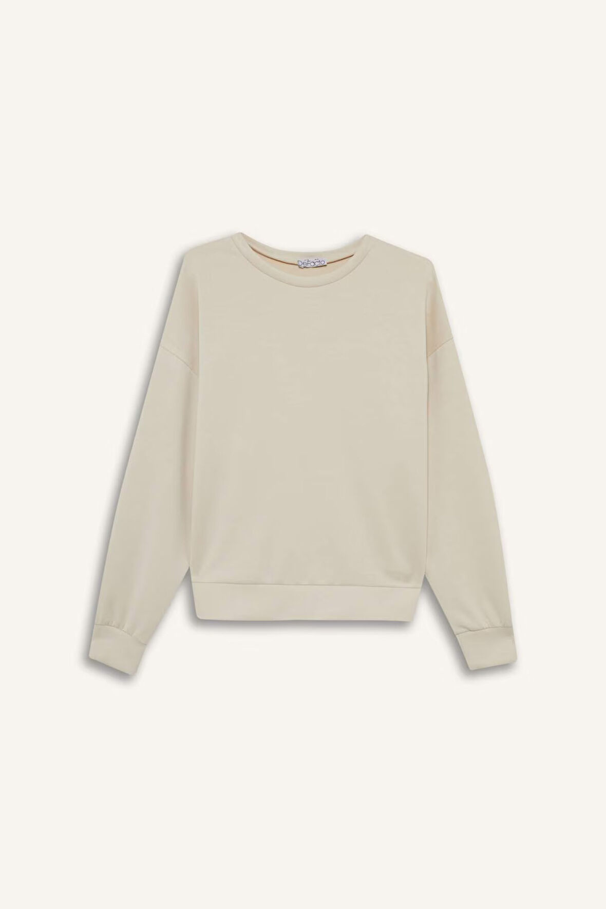 Bisiklet Yaka Modal Sweatshirt