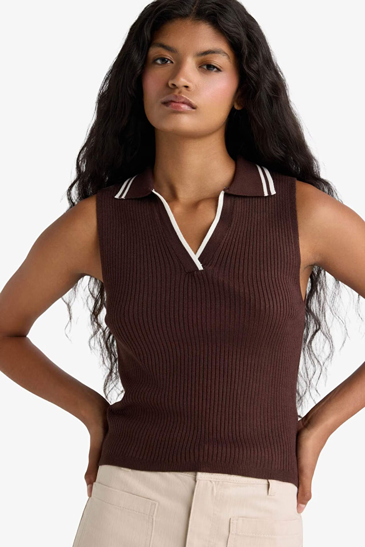 Fitted Polo Yaka Triko Atlet