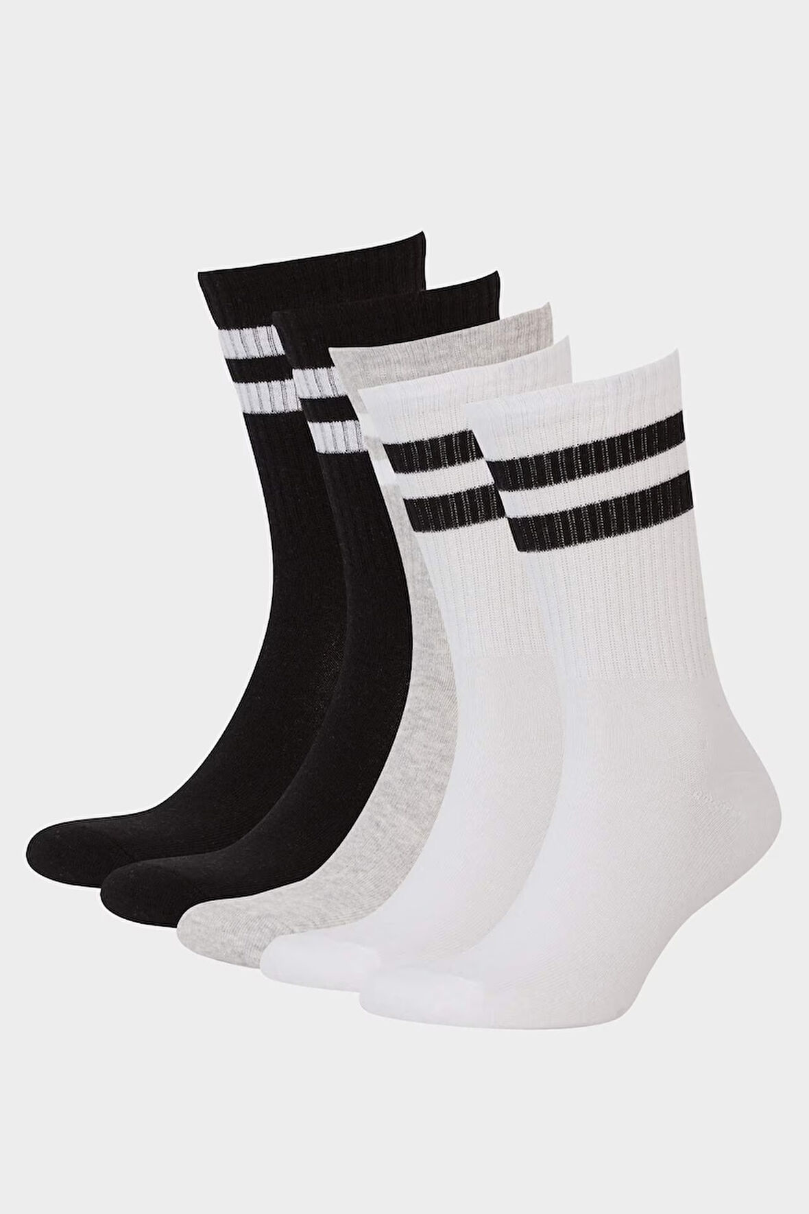 Erkek 5'li Pamuklu Uzun Çorap