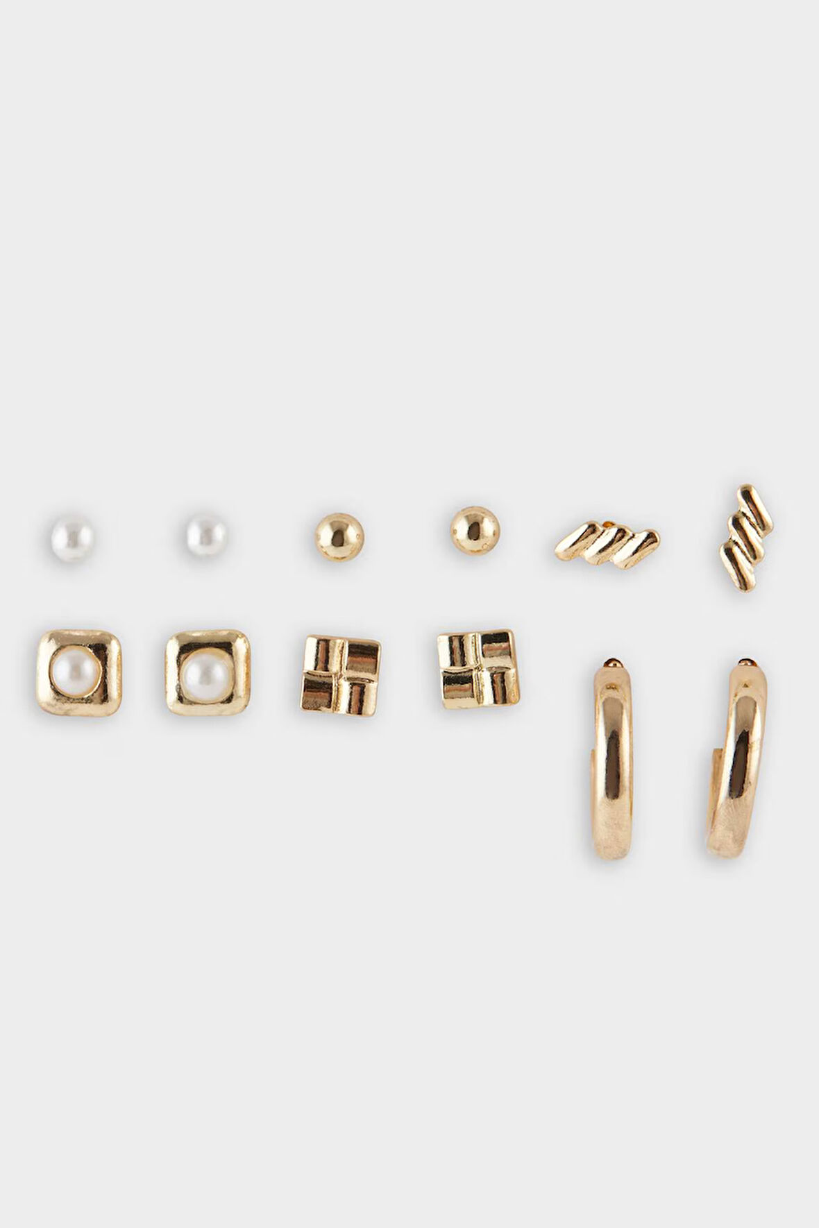 Kadın 7'li Gold Küpe