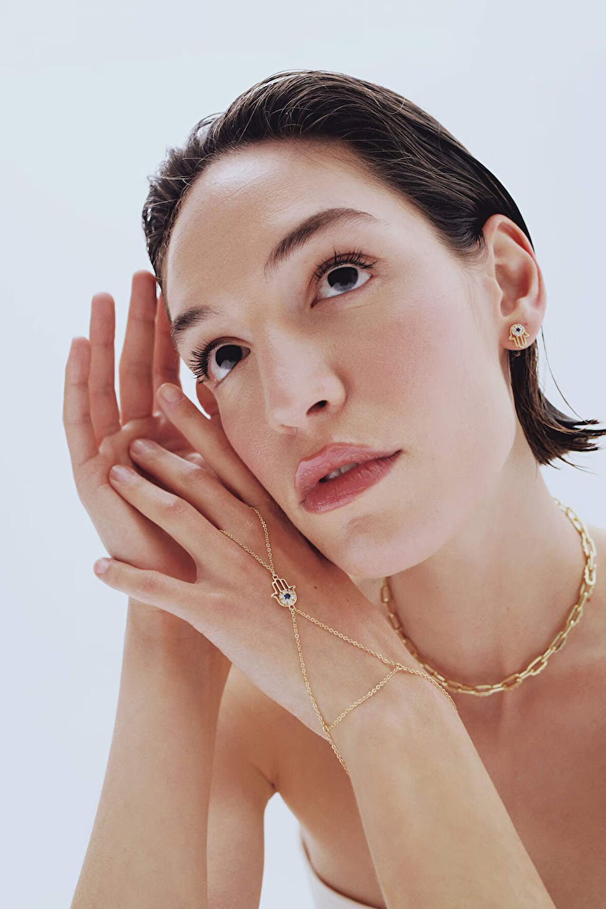 Reis x DeFacto 14 Ayar Altın Kaplama Kadın Fatma Ana Eli Temalı Gold Şahmeran