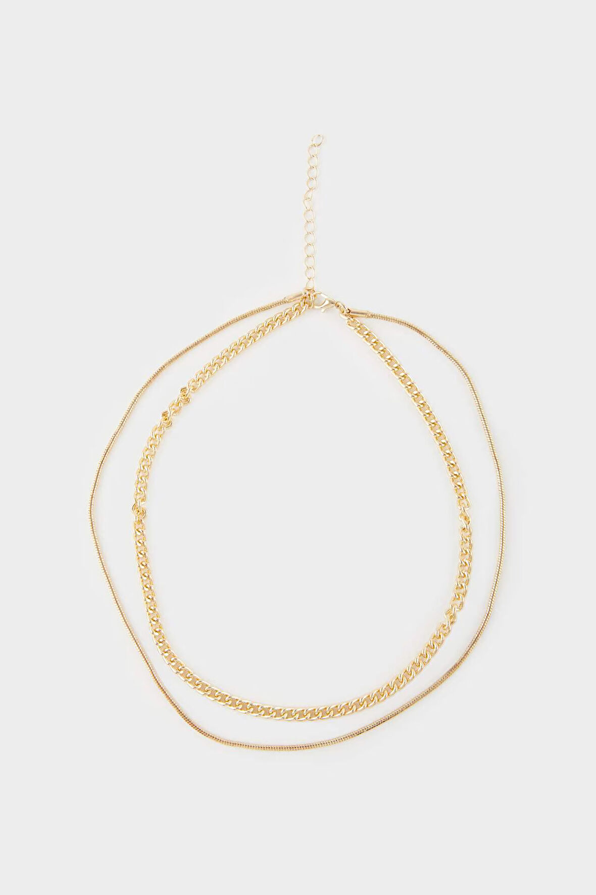 Kadın 2'li Gold Kolye