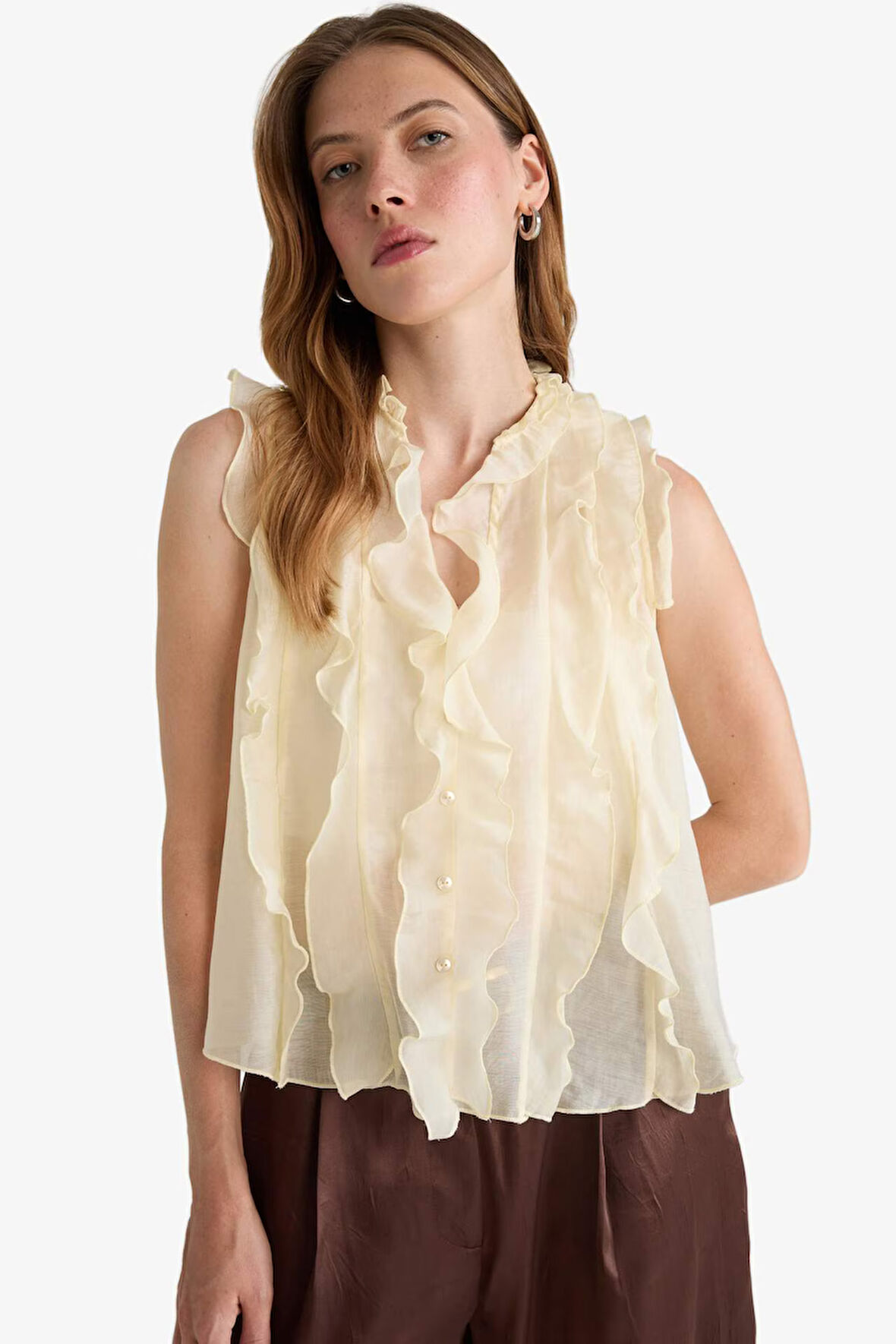 Regular Fit Modal Kısa Kollu Bluz