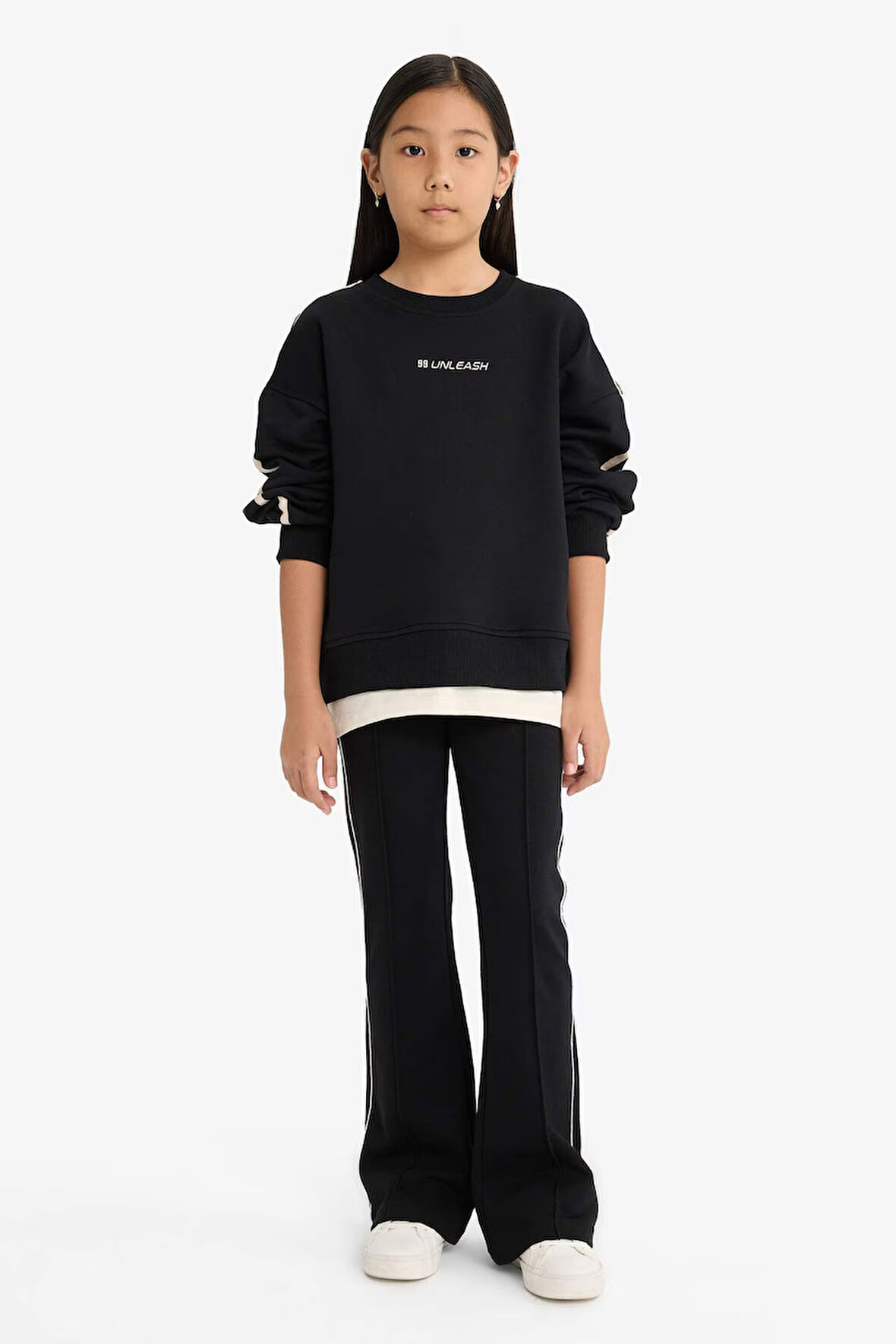 Kız Çocuk Flare Fit Beli Lastikli Eşofman Altı