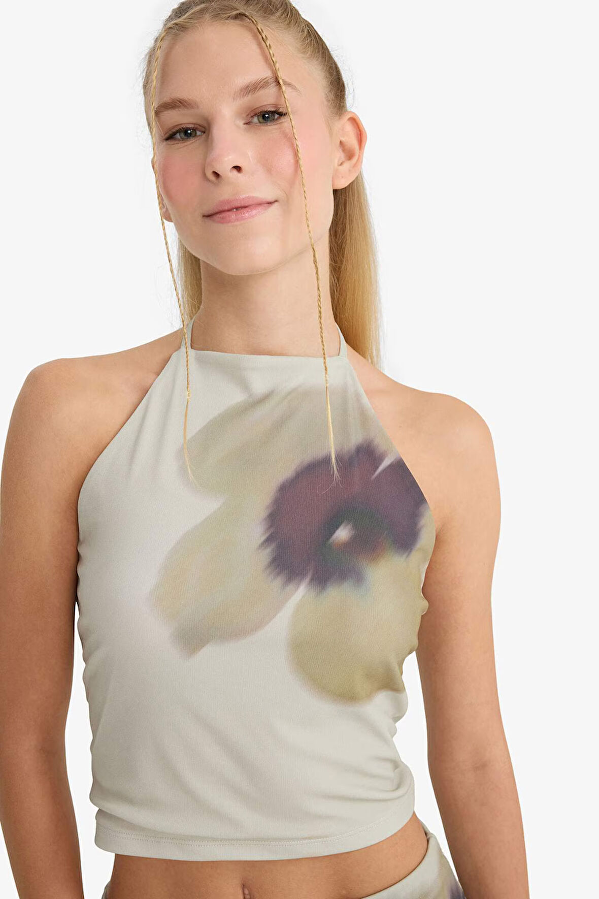 Coool Fitted Baskılı Tül Atlet