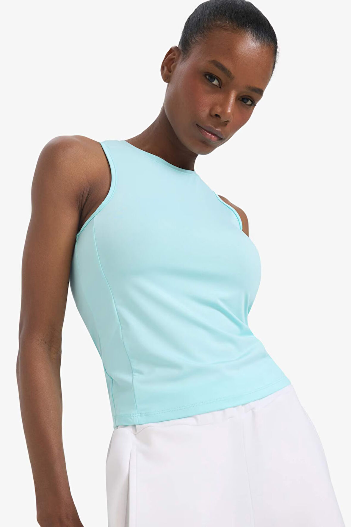 DeFactoFit Slim Fit Dar Kesim Basic Düz Bisiklet Yaka Sporcu Atlet F3265AX25SMTR177