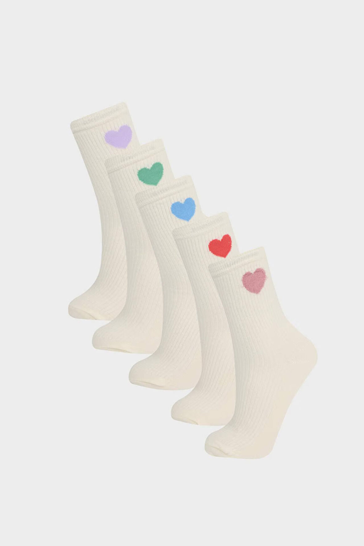 Kız Çocuk 5'li Pamuklu Uzun Çorap