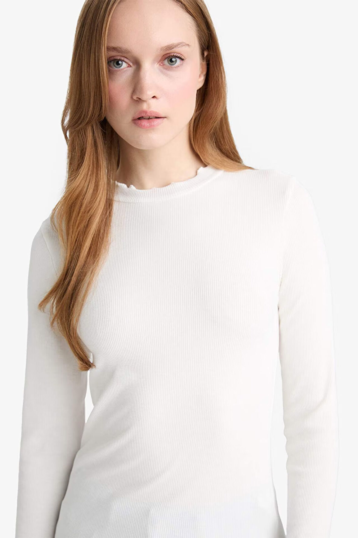 Yarım Balıkçı Yaka Fitilli Kaşkorse Uzun Kollu Tunik