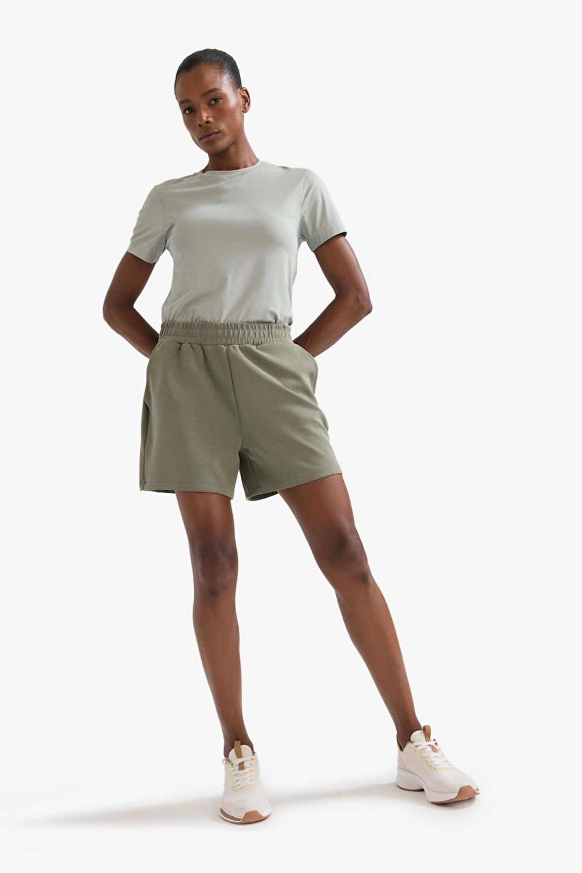 DeFactoFit Standart Fit Sporcu Kısa Paça Modal Şort