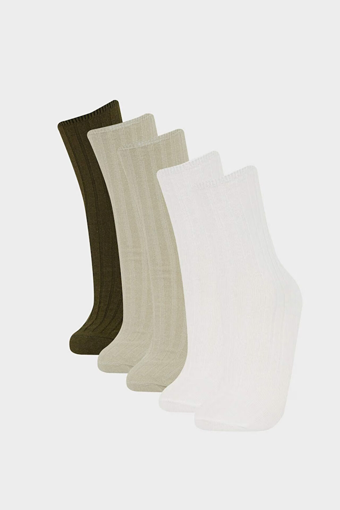 Kadın 5'li Pamuklu Uzun Çorap