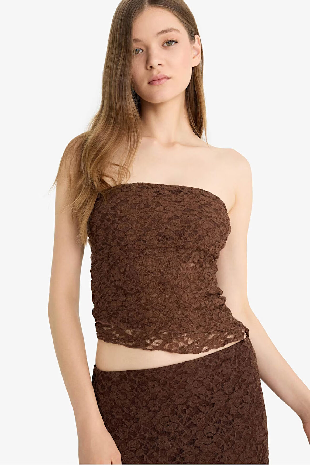 Coool Slim Fit Dar Kesim Straplez Dantel Atlet