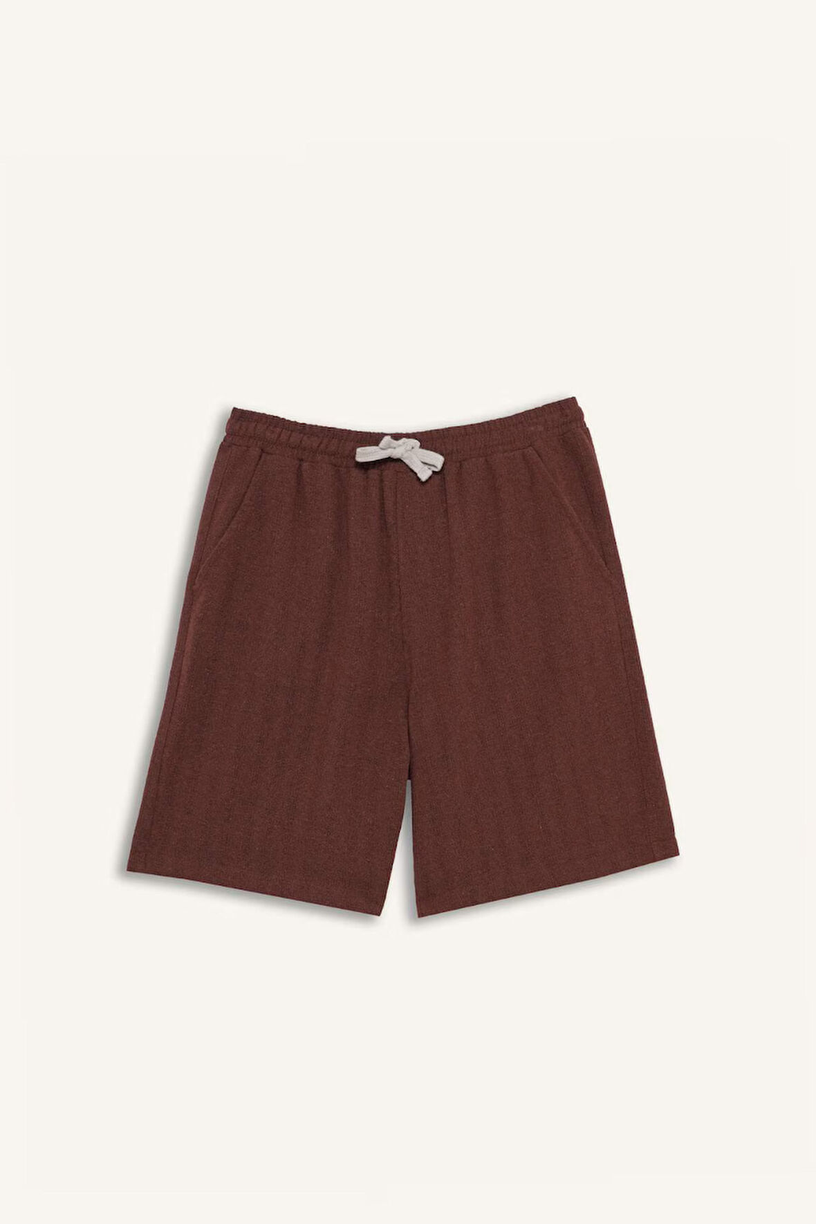 Regular Fit Jakarlı Bermuda