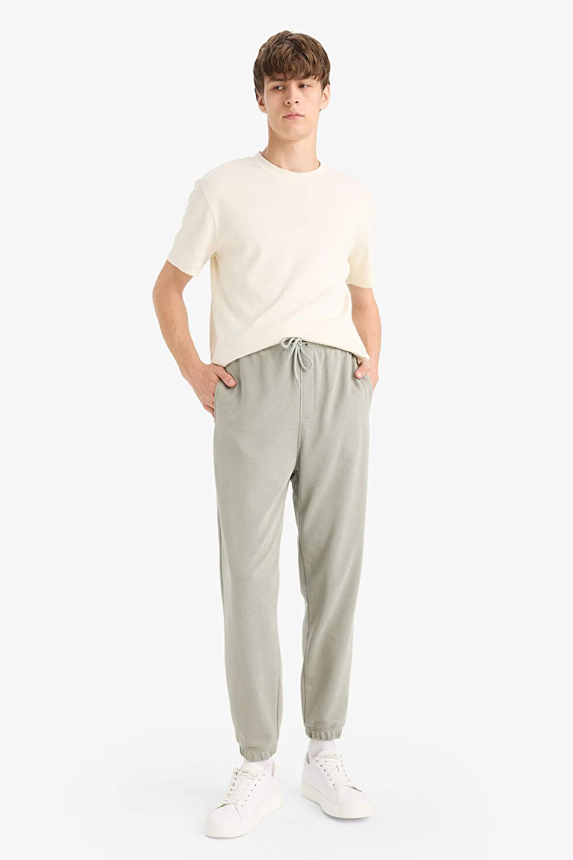 Regular Fit Beli Bağcıklı Cepli Jogger Eşofman Altı