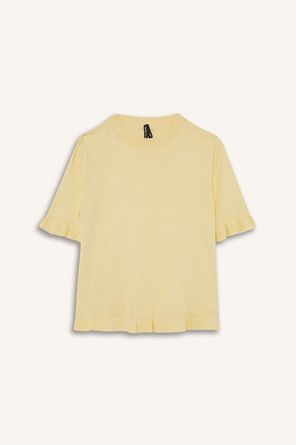 Regular Fit Bisiklet Yaka Kısa Kollu Triko Kazak