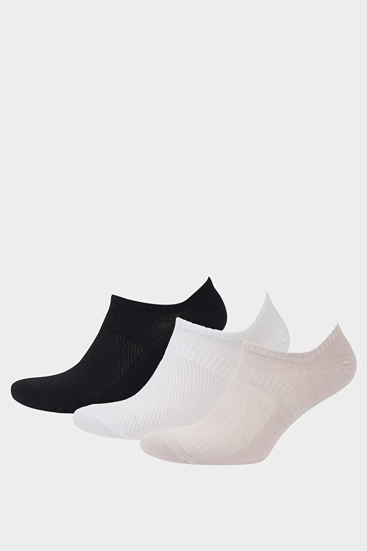 Erkek 3'lü Pamuklu Sneaker Çorap