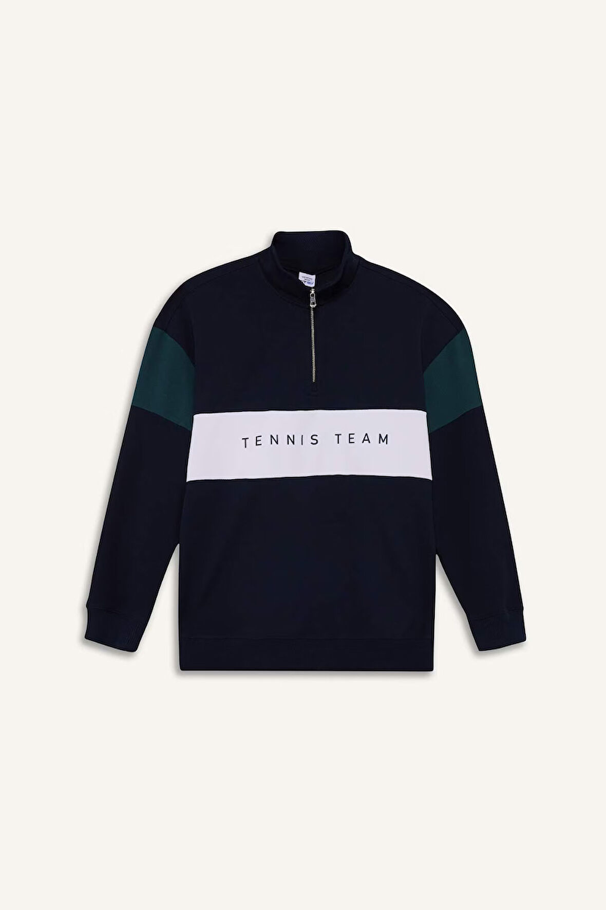 DeFactoFit Boxy Fit Dik Yaka Yarım Fermuarlı Sporcu Sweatshirt 