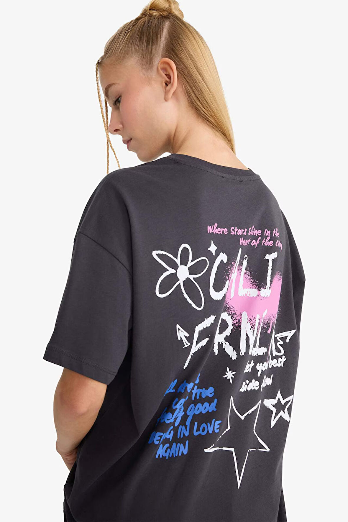 Coool Oversize Geniş Kalıp Baskılı Kısa Kollu Tişört