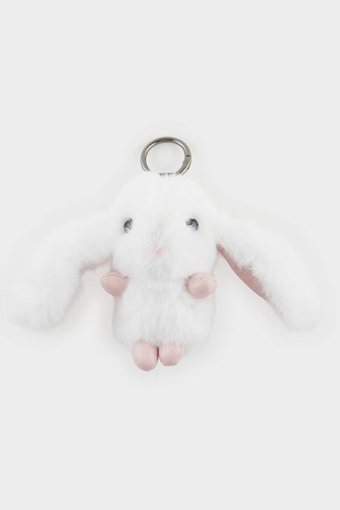 Kadın Beyaz Tavşan Charm Anahtarlık