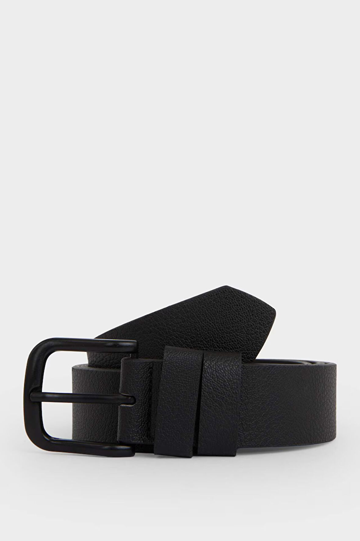 Erkek Dikdörtgen Toka Suni Deri Günlük Kemer