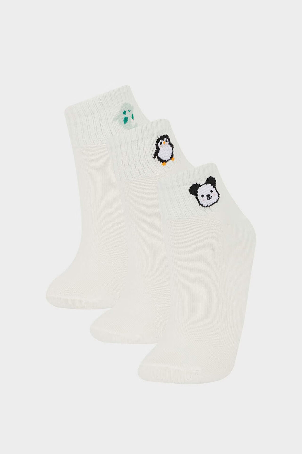 Kadın 3'lü Pamuklu Patik Çorap