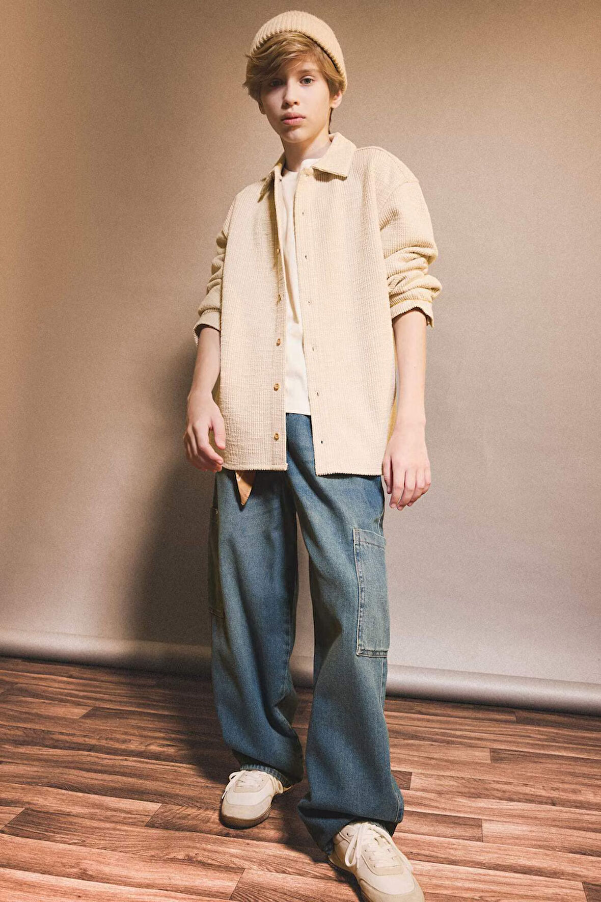 Erkek Çocuk Barrel Fit Düz Paça Jean Pantolon