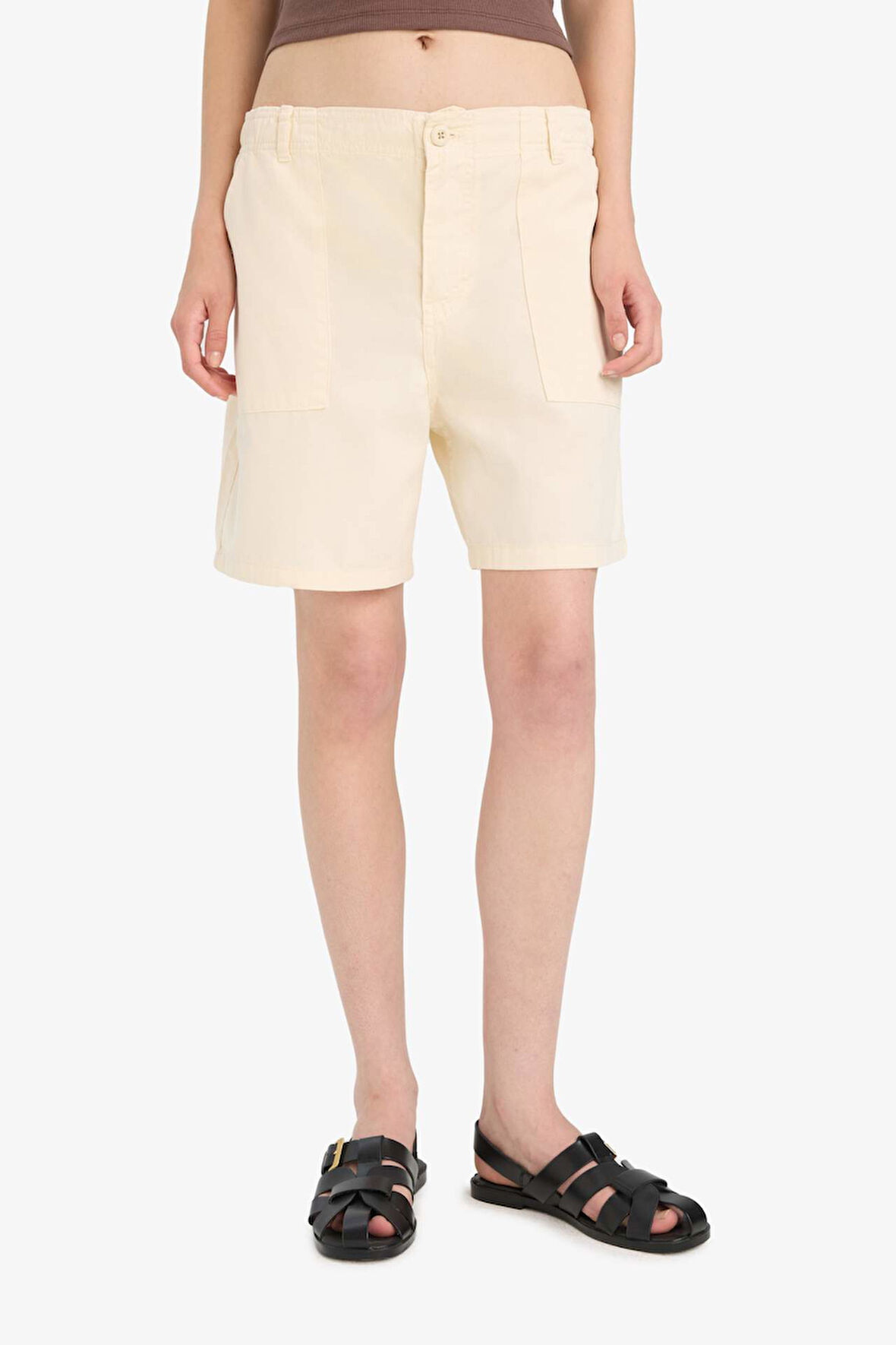 DeFacto Coool Normal Bel Kısa Paça Gabardin Şort F3318AX25SMER218