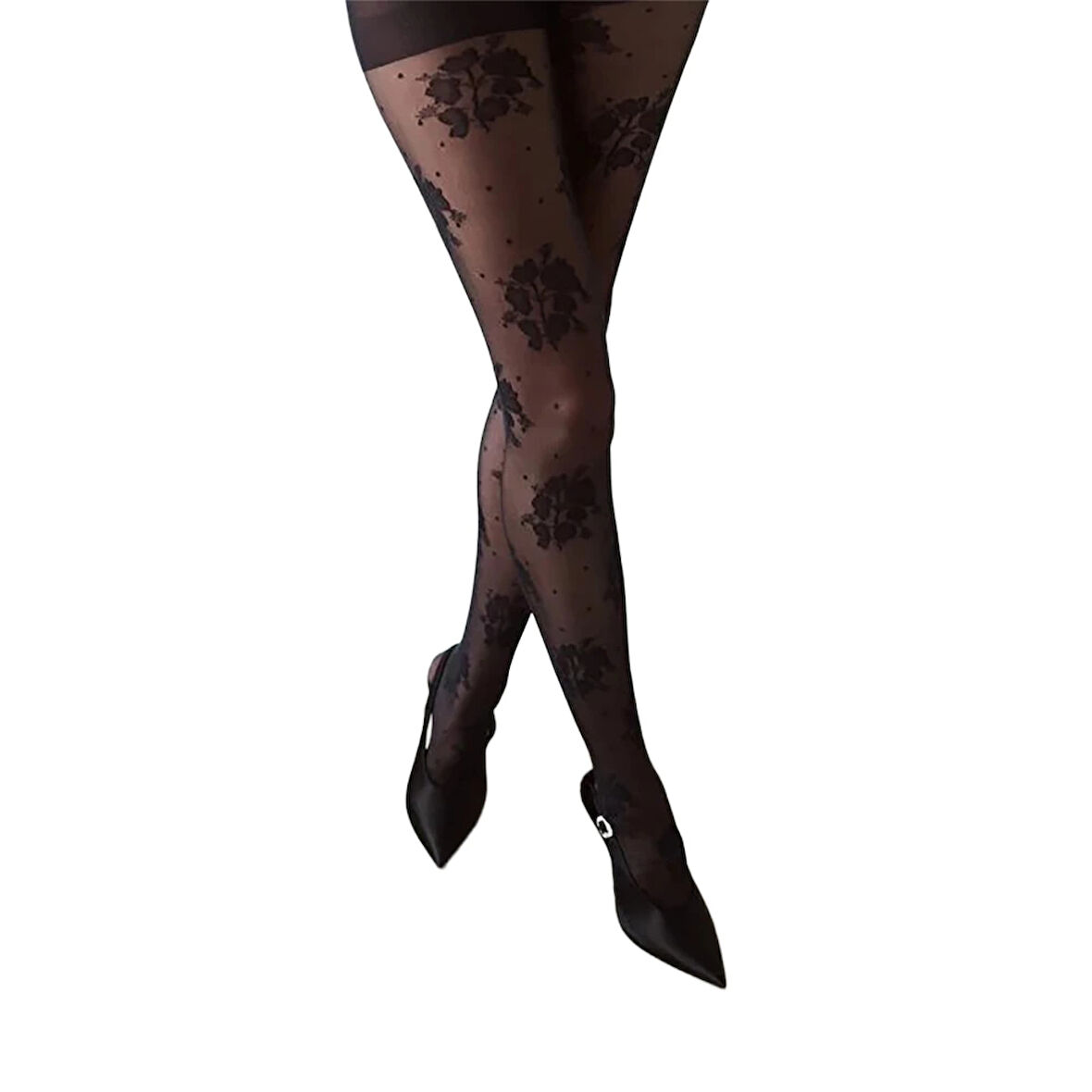 Penti Kadın Romantic Floral Desenli Külotlu Çorap