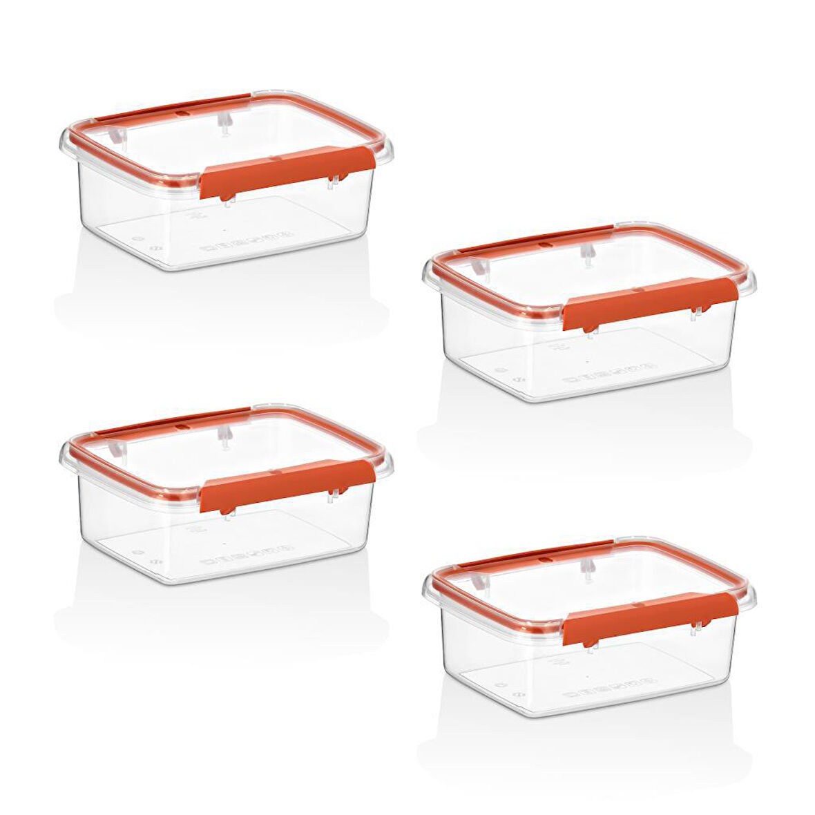 Smartware 4'Lü Set Press - Lock Saklama Kabı 820 ML