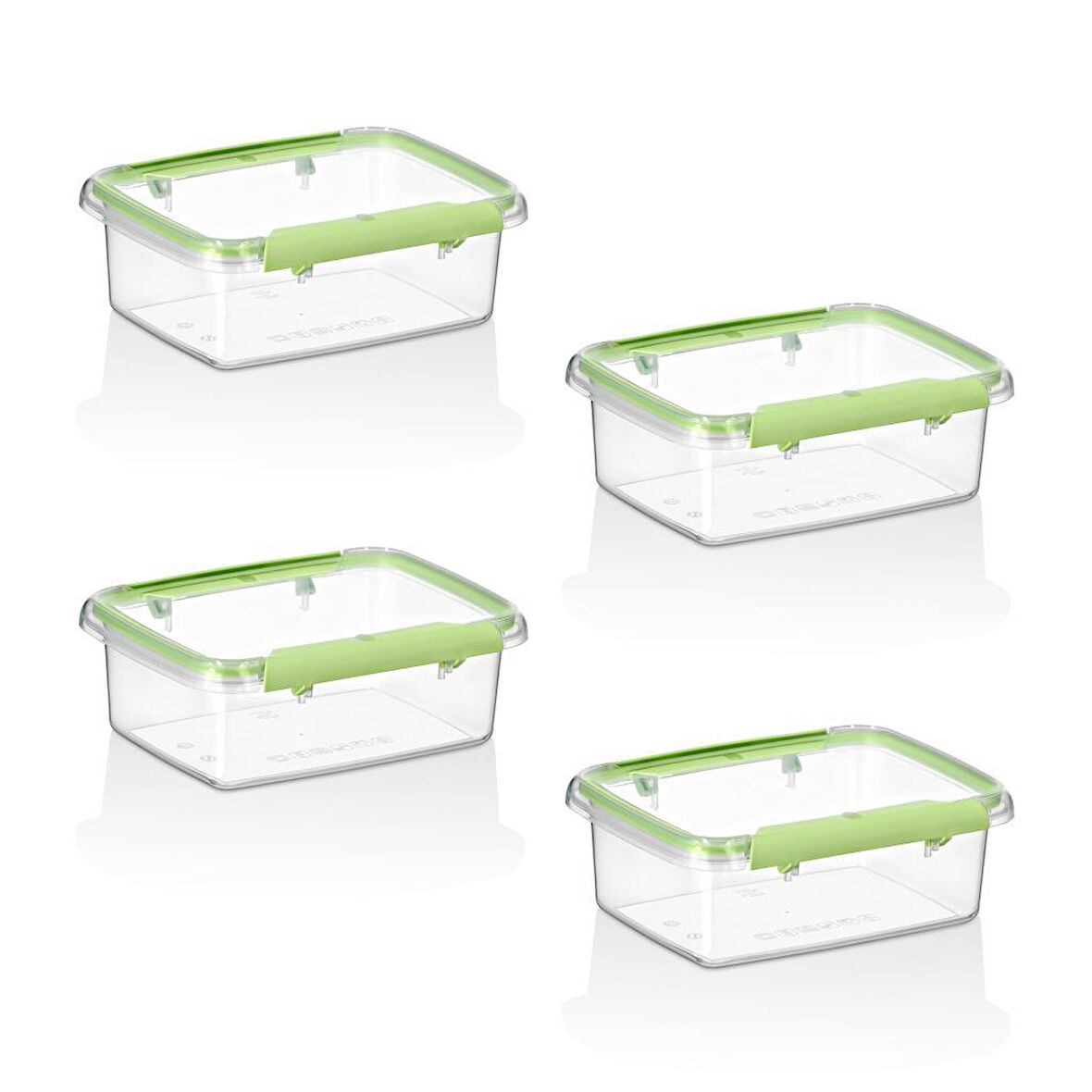 Smartware 4'Lü Set Press - Lock Saklama Kabı 820 ML