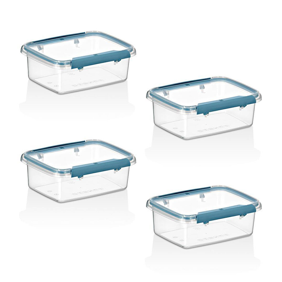 Smartware 4'Lü Set Press - Lock Saklama Kabı 820 ML