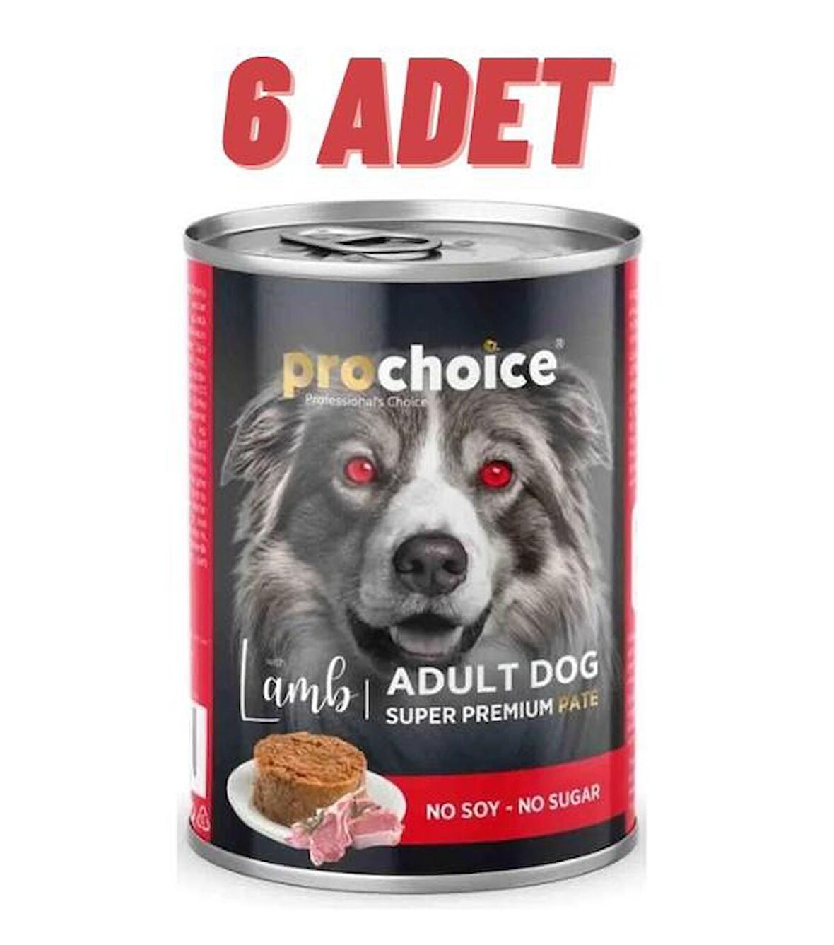 ProChoice Adult Dog Kuzulu Pate Köpek Konservesi 6x400 gr