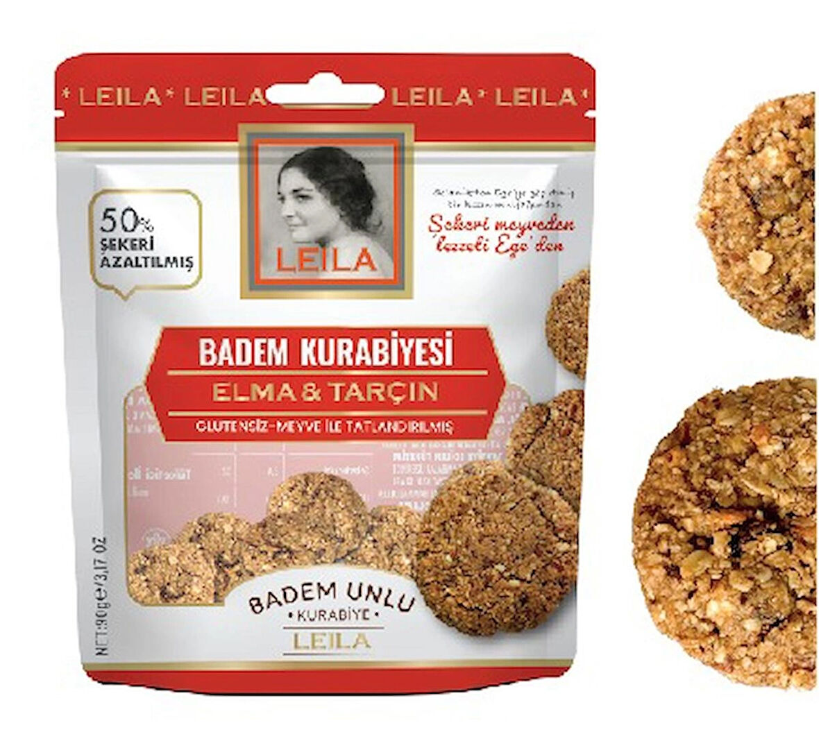 Leila Elma & Tarçın Badem Kurabiyesi 90 Gr