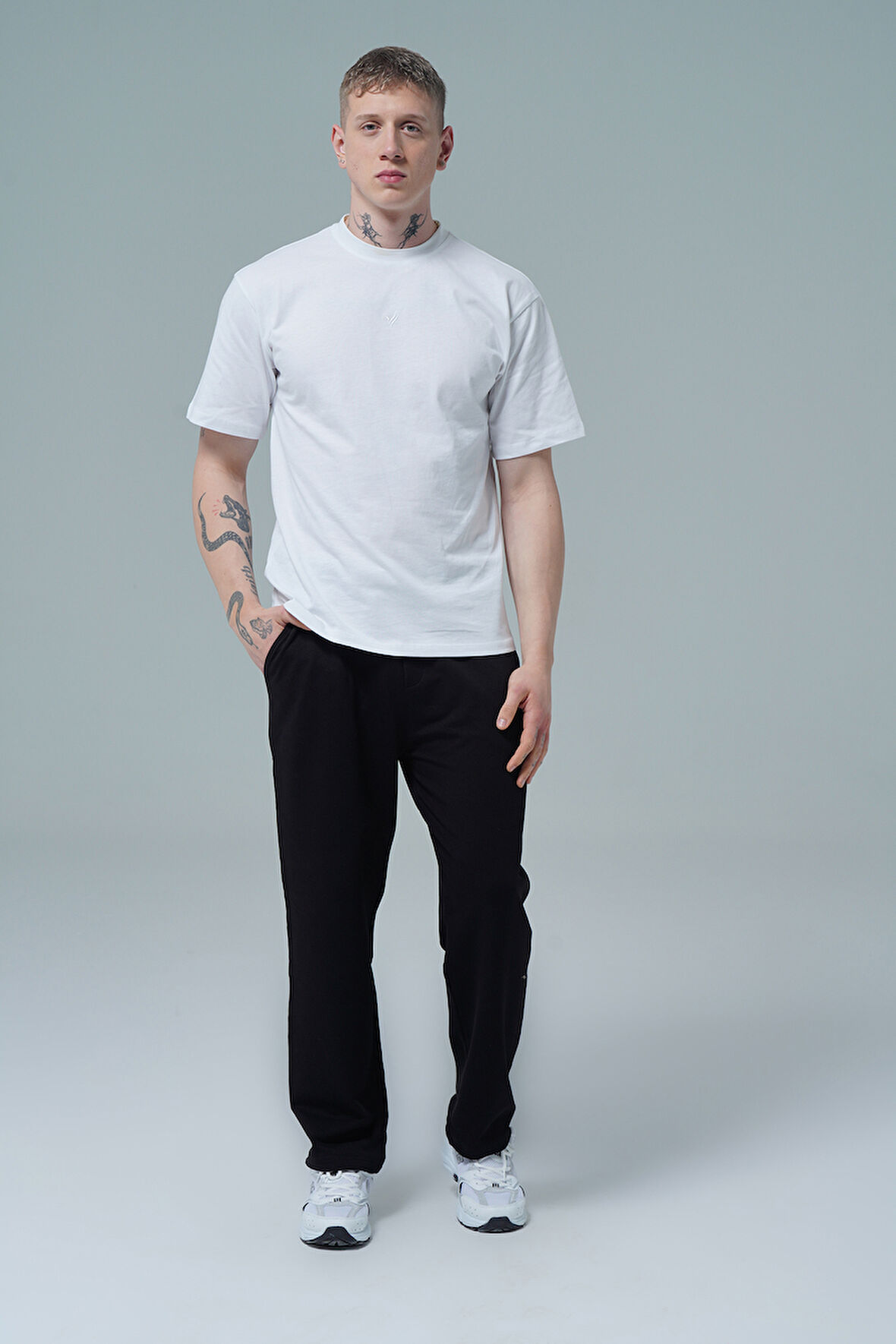 George Phoenix Daily Core - Siyah Rahat Kesim Erkek Boru Paça Eşofman Altı