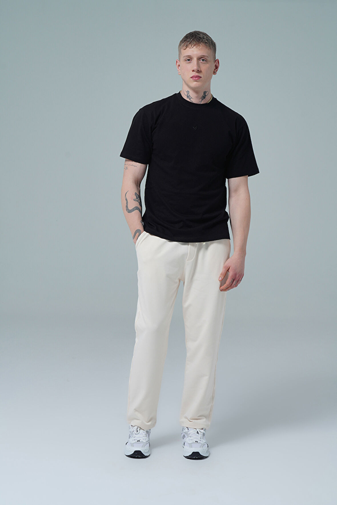 George Phoenix Daily Core - Bej Rahat Kesim Erkek Boru Paça Eşofman Altı