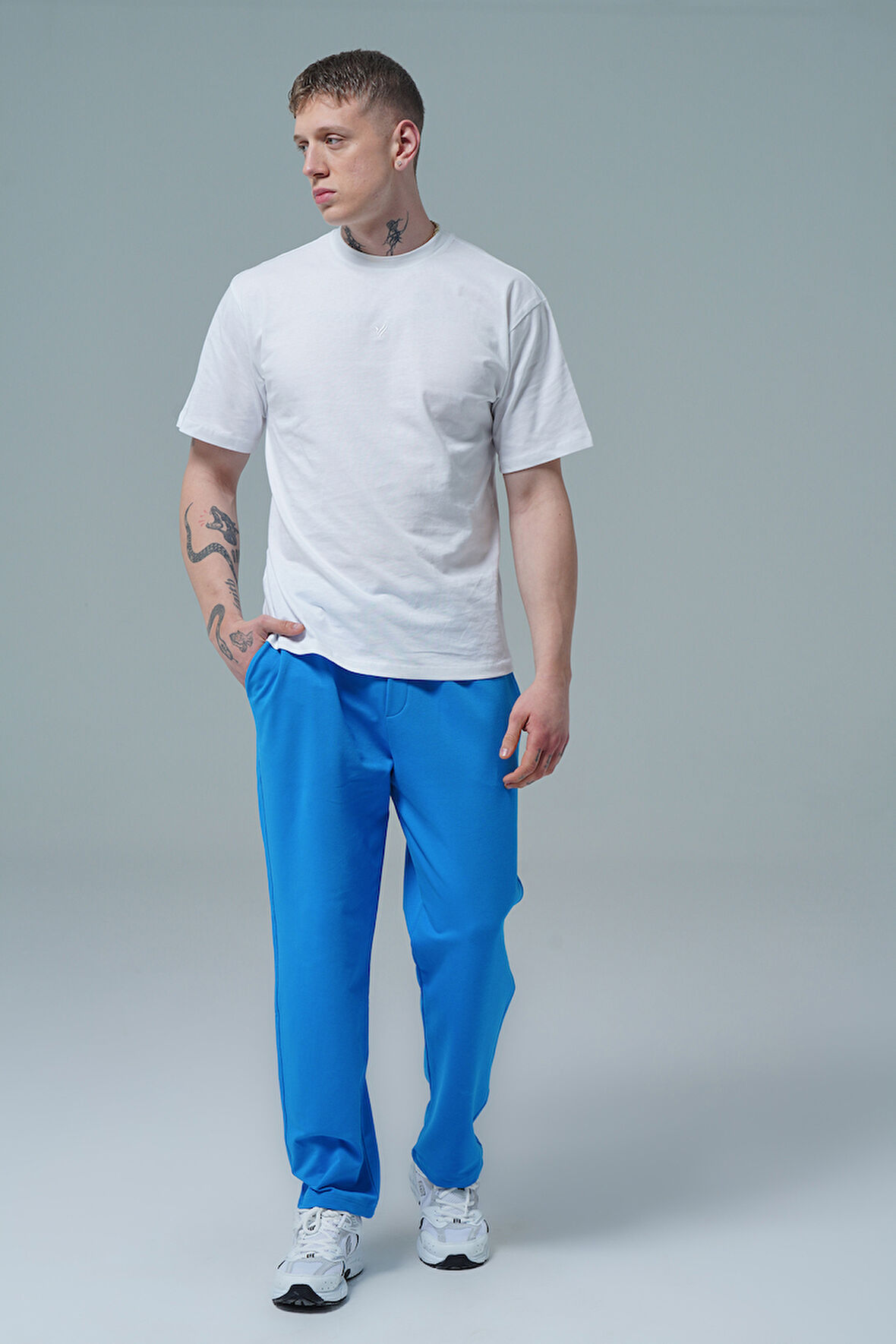 George Phoenix Daily Core - Mavi Rahat Kesim Erkek Boru Paça Eşofman Altı