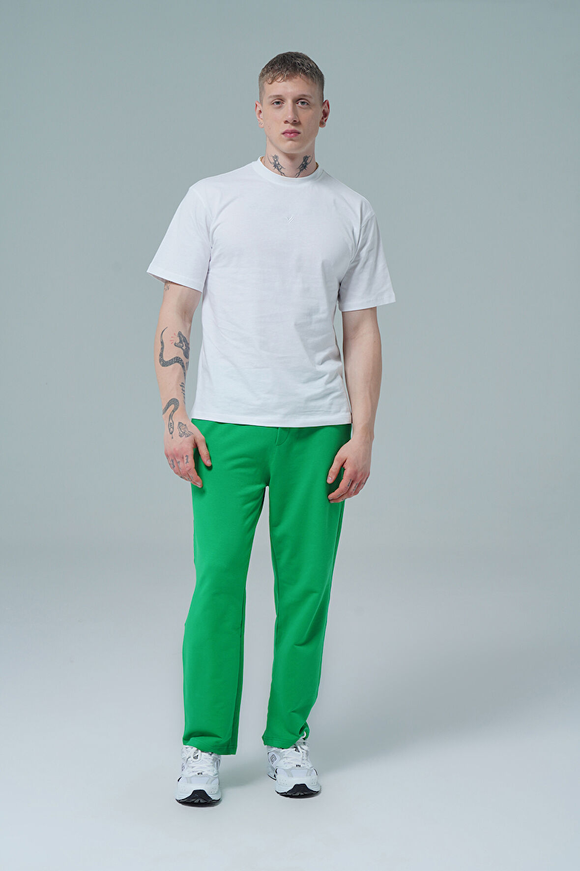 George Phoenix Daily Core - Yeşil Rahat Kesim Erkek Boru Paça Eşofman Altı