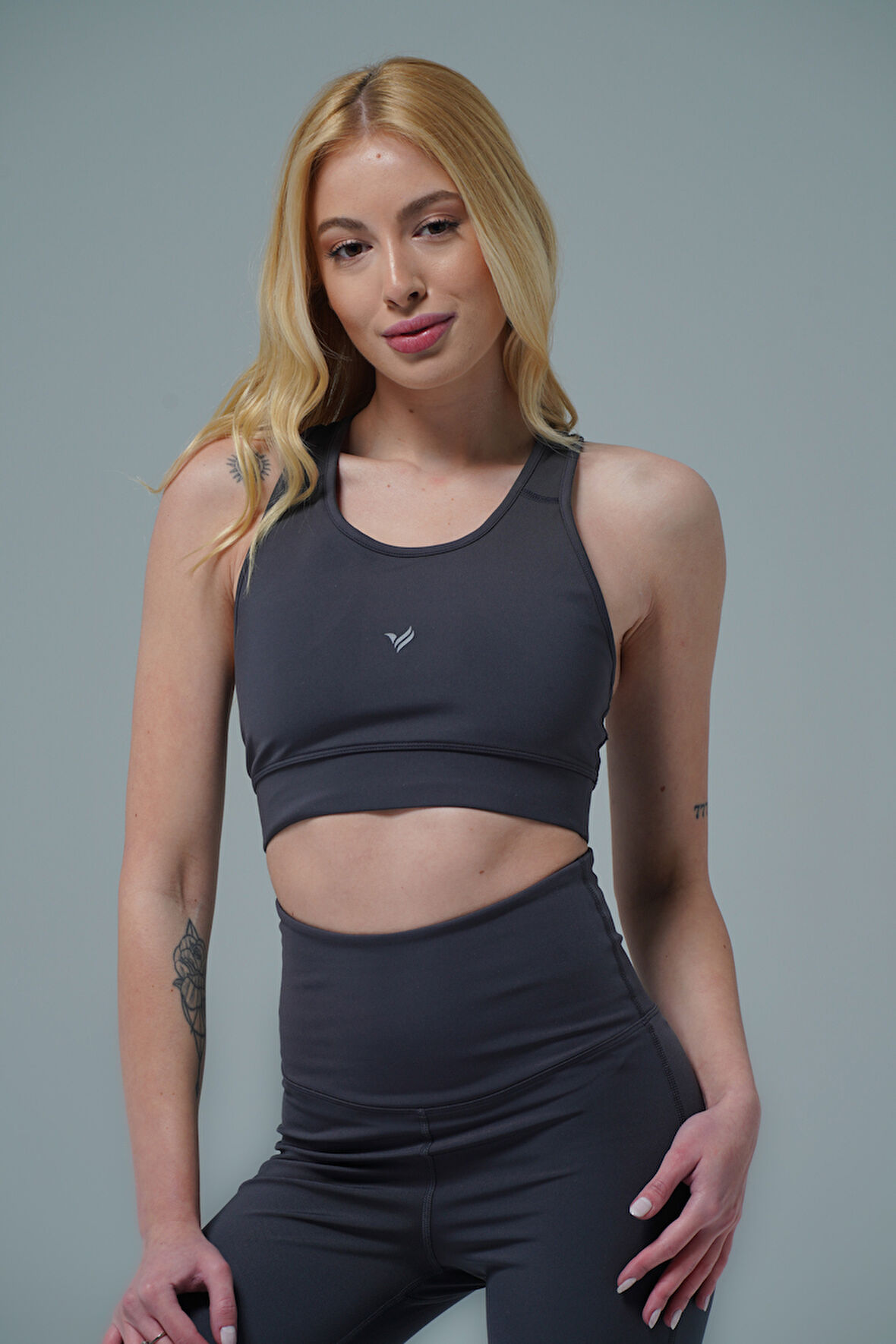 George Phoenix Aero Motion - Füme Geniş Askılı Kaplı ve Destekli Spor Sütyeni