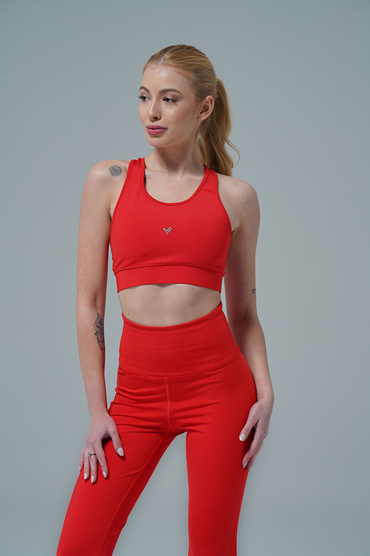 George Phoenix Aero Motion - Kırmızı Geniş Askılı Kaplı ve Destekli Spor Sütyeni