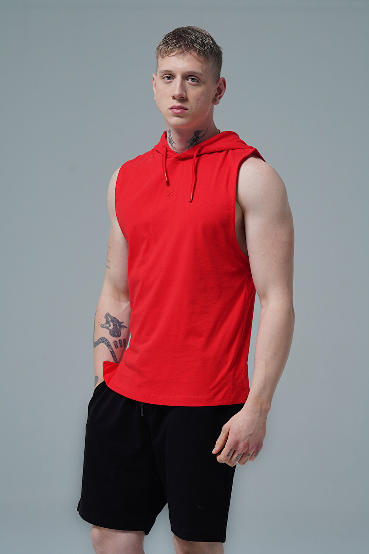 George Phoenix Pure Comfort - Kırmızı Rahat Kesim Kapüşonlu Erkek Spor Atleti