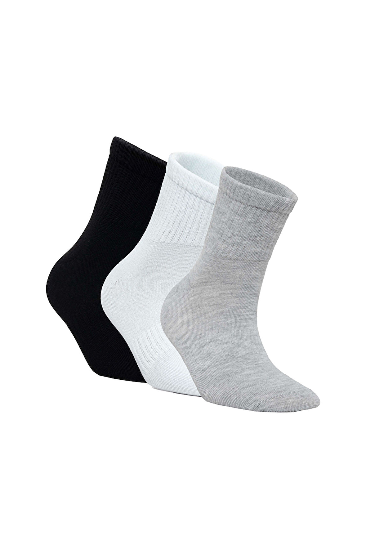 George Phoenix Cloud Socks - Kısa Konç Spor Çorap 3 Çift (Siyah-Beyaz-Gri)