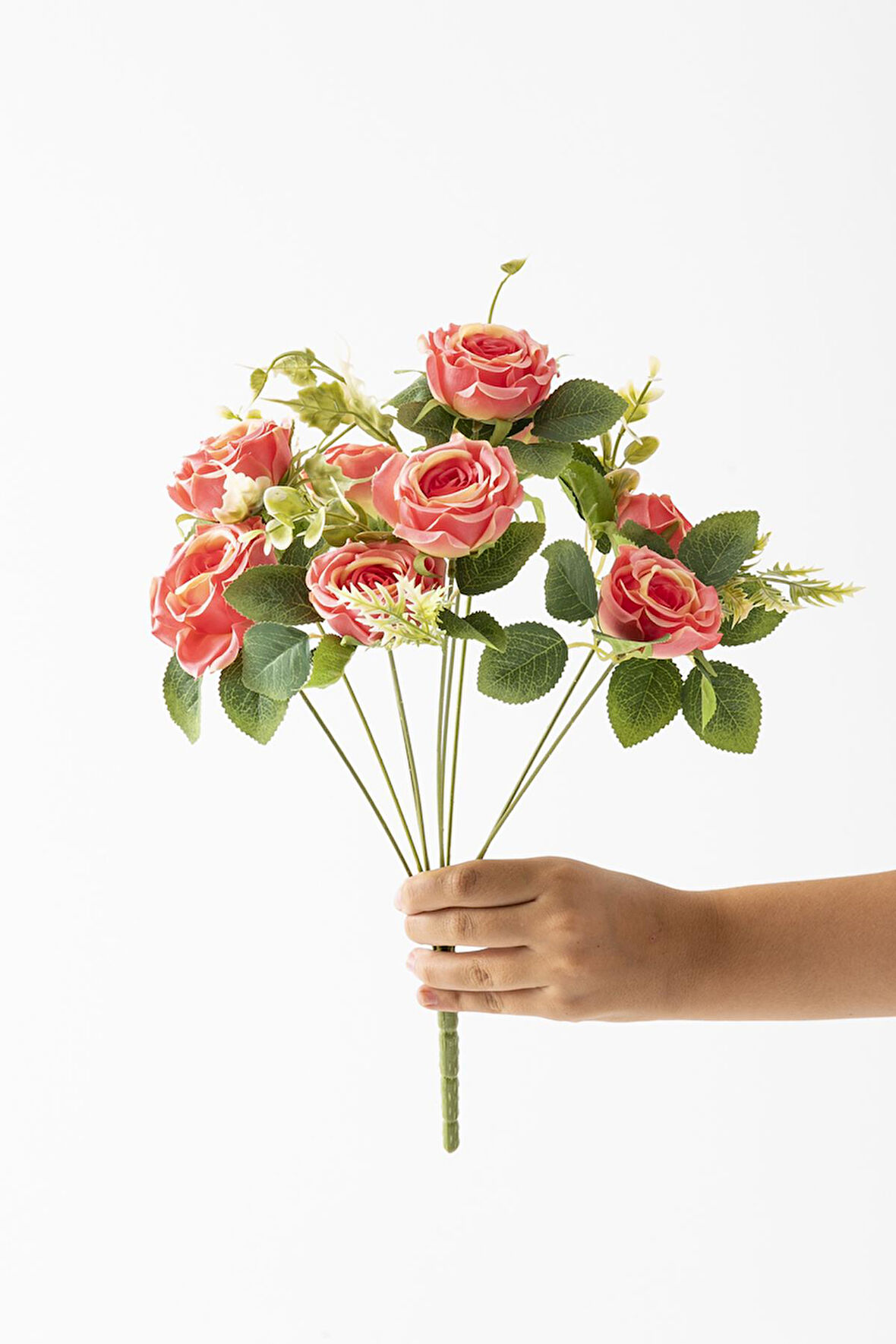 Yapay Gül Demeti 9 Dallı Koyu Pembe