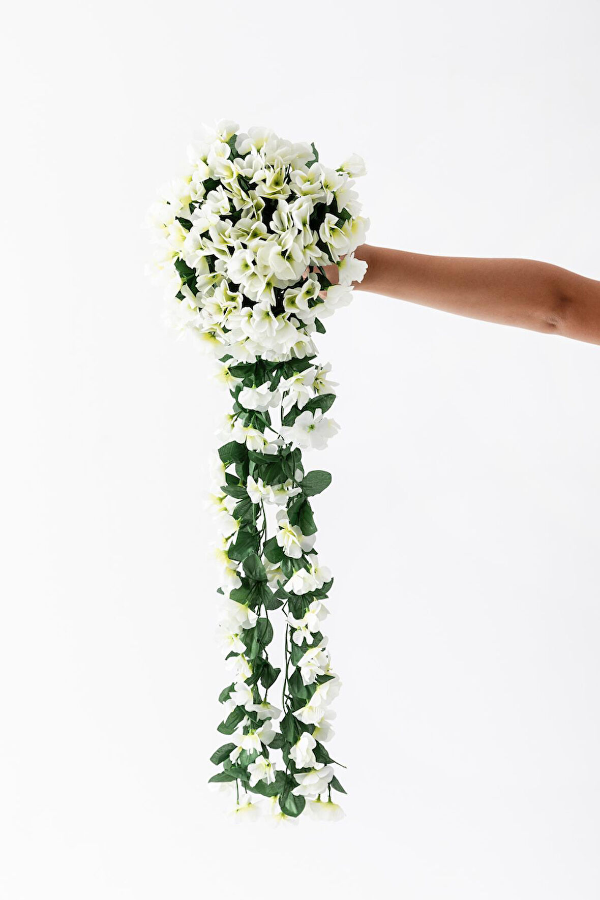 Yapay Begonvil Çiçeği 75 cm Beyaz 22 Dal