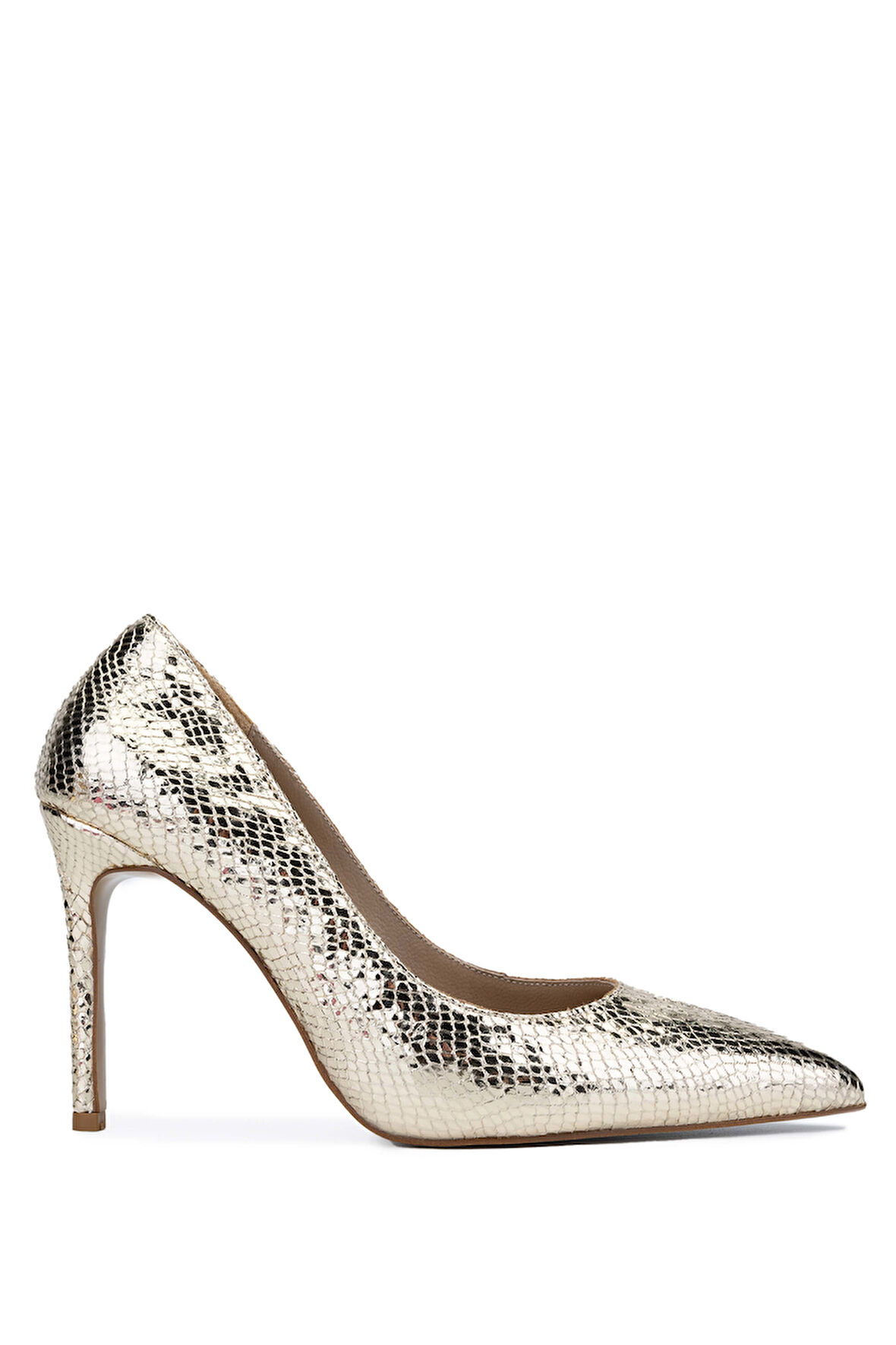 Tamer Tanca Kadın Hakiki Deri Sarı Topuklu Ayakkabı 1037 5063 BN AYK Y24 GOLD