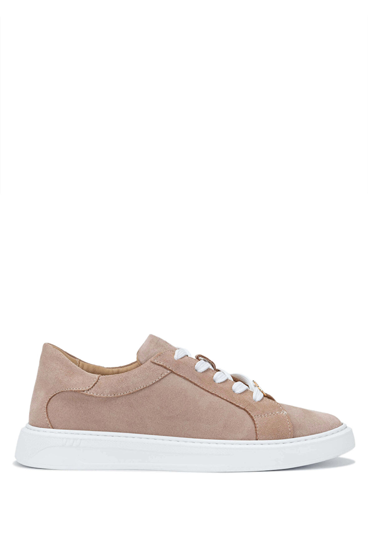 Tamer Tanca Kadın Hakiki Deri Pudra Süet Sneakers & Spor Ayakkabı 33 1200 BN AYK Y24 PUDRA SUET