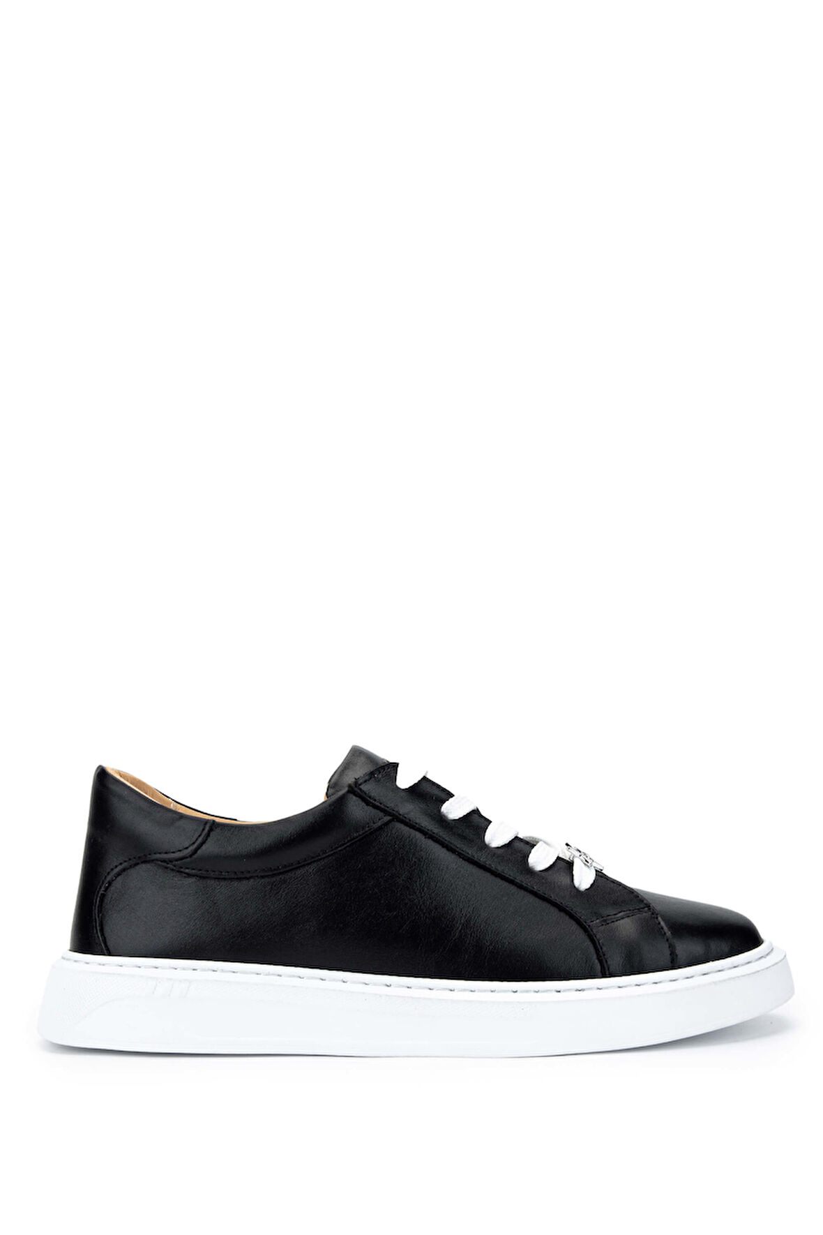 Tamer Tanca Kadın Hakiki Deri Siyah Deri Sneakers & Spor Ayakkabı 33 1200 BN AYK Y24 SIYAH DR